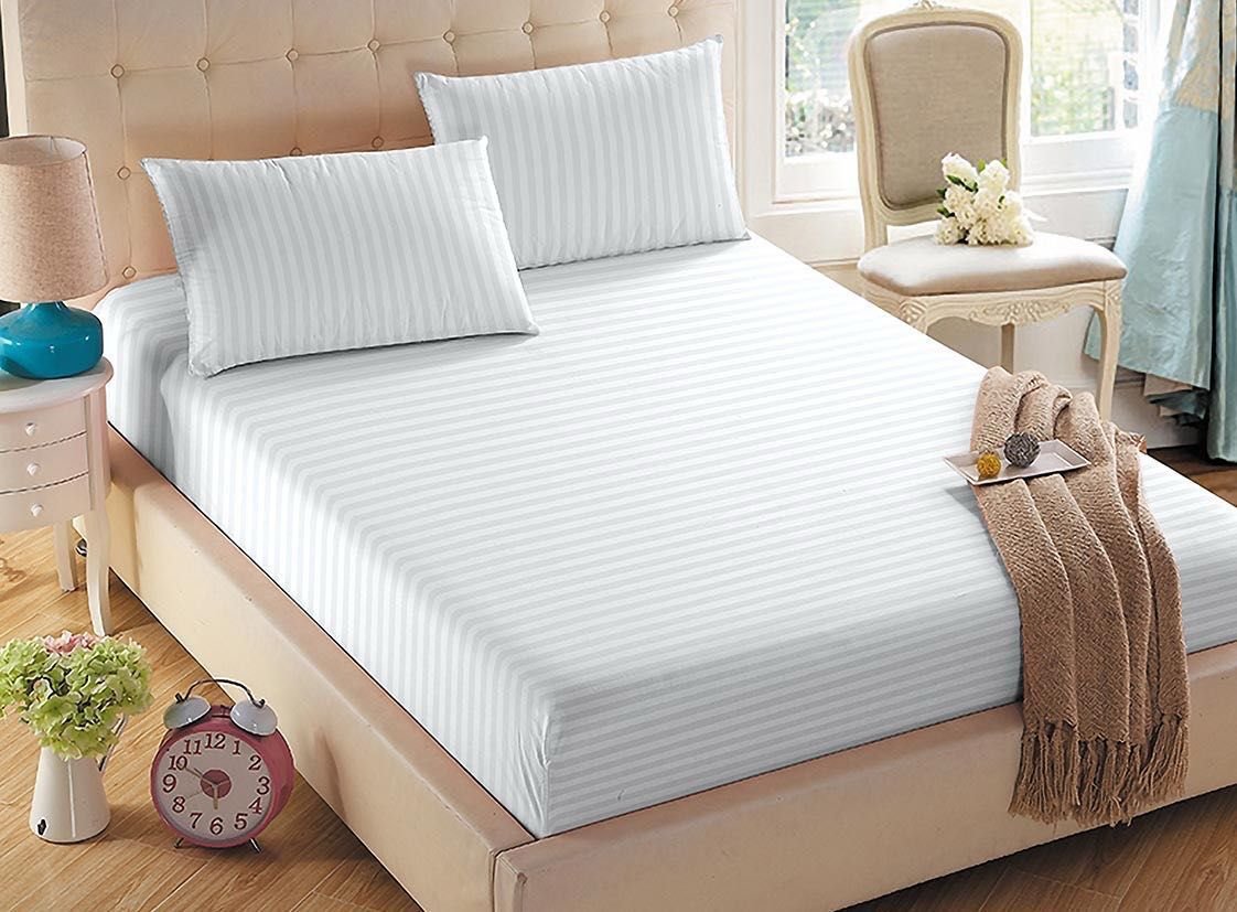 Egyptian Cotton Striped Bedsheets Hotel Grade